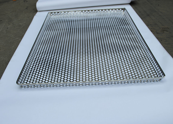 304 Perforated Baking Commercial Oven Trays Untuk Baking Hot Dog Bun