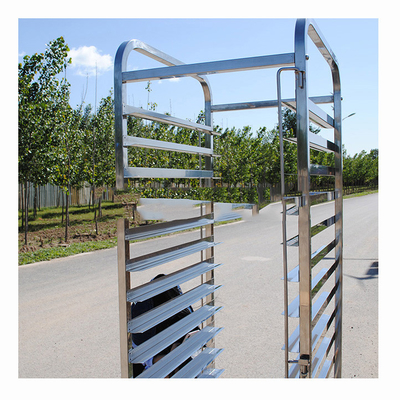 Restoran 15 Tiers Stainless Steel Tray Trolley Untuk Pengeringan Oven