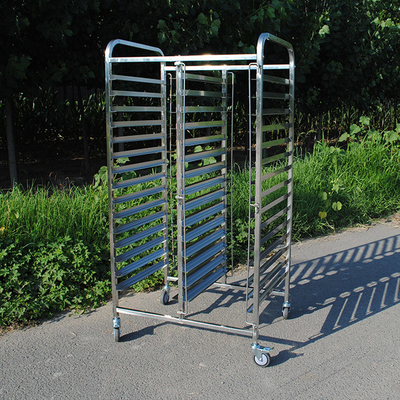 Heavy Duty Rustless Steel Bakery Cooling Rack Trolley Cooling Pan Mobil Dengan Roda