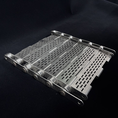 Rantai Plat Punch Dengan Sisi Baffle Stainless Steel Conveyor Belt Untuk Sorting