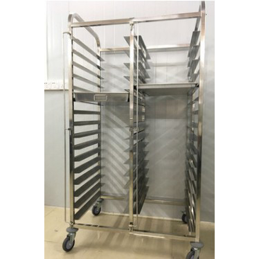 強い負荷容量 15層 ステンレス鋼 トレー トロッキー パン屋