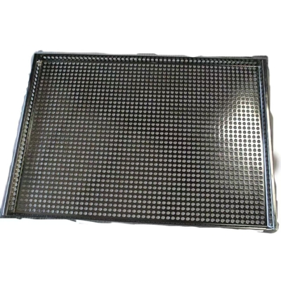 Pakaian dapur persegi panjang baking pan mesh non stick stainless steel mesh tray untuk pengeringan