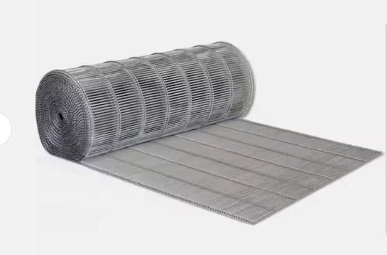 Wire Mesh Ladder Metal Chain Conveyor Belt Resistensi Suhu Tinggi 304 Baja tahan karat