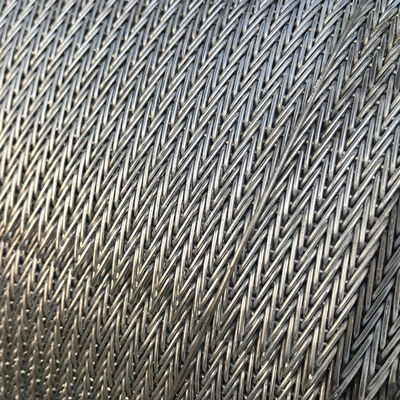SS Compound Balanced Weave Conveyor Belt Untuk Pengeringan Makanan Dengan Salding Edge