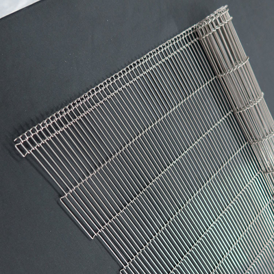 Ukuran yang disesuaikan Metal Wire Mesh Ladder Conveyor Belt Polishing