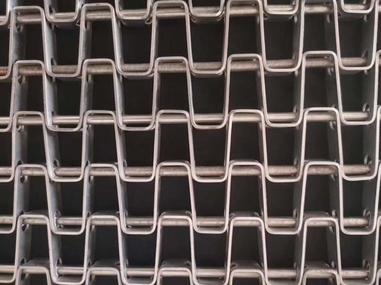 Great Wall Stainless Steel Horseshoe Wire Conveyor Belt Untuk Spiral Conveying