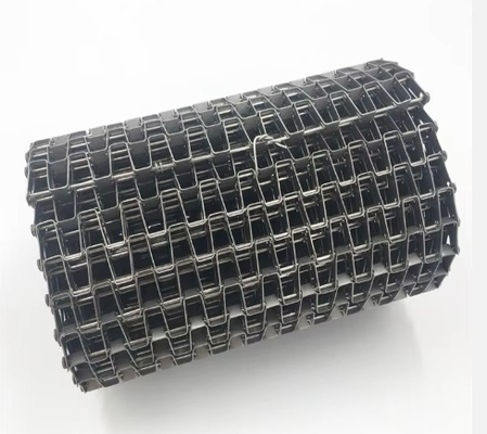 Flat Wire Chain Ss Wire Mesh Conveyor Belt Untuk Pendingin Dan Pasteurisasi