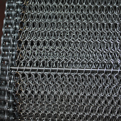 Flat Woven Wire Conveyor Belt / Chain Conveyor Belt 50kg - 500kg Kapasitas Beban