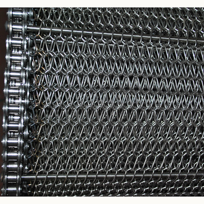 Flat Wire Belt Stainless Steel Wire Spiral Mesh Belt Untuk Makanan
