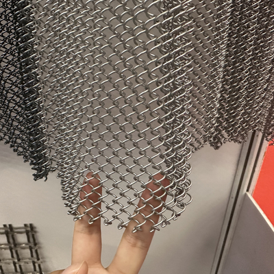 Dekoratif Rantai Link Curtain Arsitektur Wire Mesh 3mm 4mm 6mm 8mm 10mm