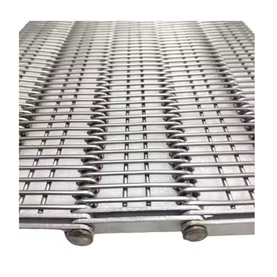Industrial Eye Link Conveyor Belt Untuk Makanan Peralatan Pengeringan Cepat Pembekuan