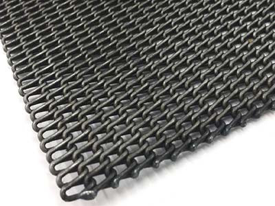 Gulung Baking Baja Rinsing Flat Wire Conveyor Belt / Rantai Didorong Conveyor Belt