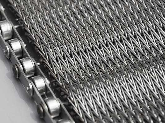 Compound Weave Conveyor Wire Mesh Belt Untuk Biskuit Tortillas Cookie Dan Keker Penganan