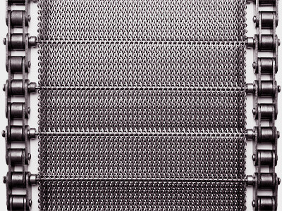 Honeycomb Eye Link Chain Plate Compound Balanced Weave Belt Voor vezelproducten
