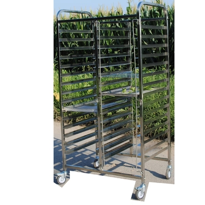 Stainless Steel Customizable Bakery Racking Trolley 304 Untuk Bakery Fast Food Blast Freezer