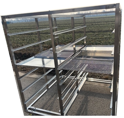 316 304 Baja tahan karat Metal Baking Tray Rack Trolley Untuk penggunaan komersial