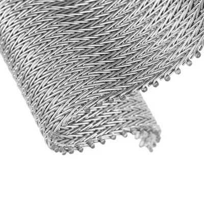 Panas tahan 304 Mesh Herringbone Conveyor Belt Untuk Makanan