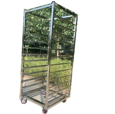 12 Lapisan Stainless Steel Tray Rack Trolley Untuk Memindahkan Objek Berat
