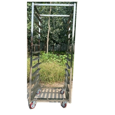304 Bakery Stainless Steel Tray Rack Trolley Untuk Kantin Hotel