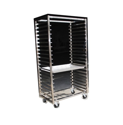 Peralatan dapur komersial Tray persegi panjang Rak Trolley Dengan Silent Casters