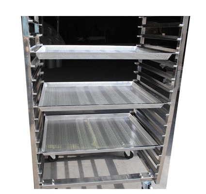 Silent Casters Stainless Steel Tray Rack Trolley Untuk Baking dan Pengeringan Makanan