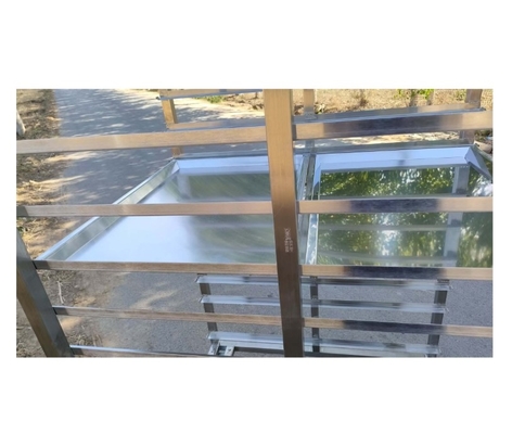 Rak Troli Keranjang Roti Toko Roti Stainless Steel Perlengkapan Restoran Hotel