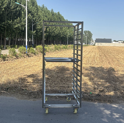 304 Baja tahan karat Aluminium Rak toko roti komersial Trolley Baking