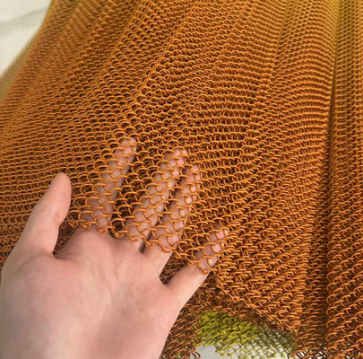 Aluminum Colorful Weave Decorative Metal Chain Mesh Curtain