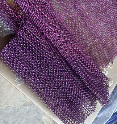 Stainless Steel 1mm Wire Diameter Fireproof Double Hook Chain Link Mesh for Architectural Decoration